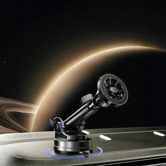 Telefoonhouder auto – Zuignap dashboard/voorruit – MagSafe magneet – 360° draaibaar – Zwart-Ilumina Benelux