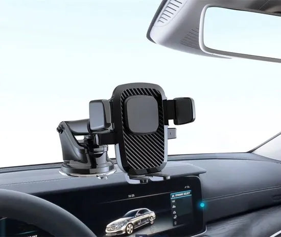 Telefoonhouder auto – Zuignap montage – Raam & Dashboard & Bureau – 360° draaibaar – Zwart – LB-525-Ilumina Benelux