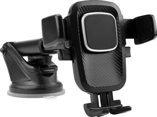 Telefoonhouder auto – Zuignap montage – Raam & Dashboard & Bureau – 360° draaibaar – Zwart – LB-525-Ilumina Benelux