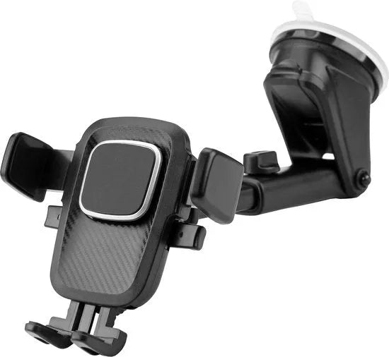 Telefoonhouder auto – Zuignap montage – Raam & Dashboard & Bureau – 360° draaibaar – Zwart – LB-525-Ilumina Benelux