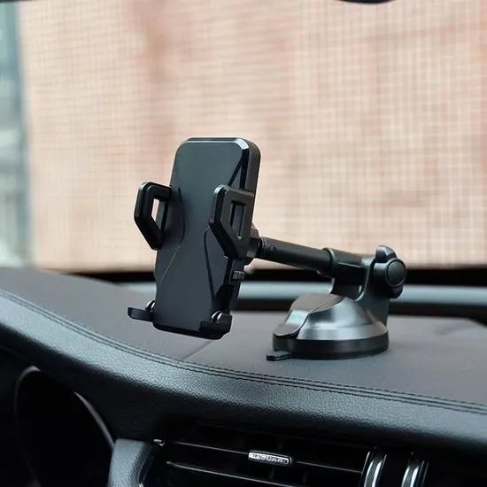Telefoonhouder auto – Zuignap Raam & Dashboard – Bureauhouder – 360° Draaibaar – Voor Smartphones t/m 6,9 inch – Zwart-Ilumina Benelux