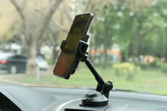 Telefoonhouder auto – Zuignap Raam & Dashboard – Bureauhouder – 360° Draaibaar – Voor Smartphones t/m 6,9 inch – Zwart-Ilumina Benelux