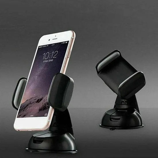 Telefoonhouder auto – Zuignap Voorruit & Dashboard – 360° Draaibaar – Universeel – Zwart-Ilumina Benelux