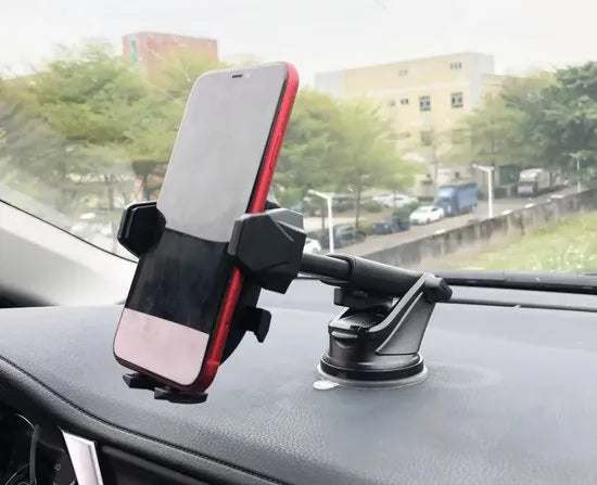 Telefoonhouder auto – Zuignap voorruit & dashboard – Stevig – Universeel – Zwart-Ilumina Benelux
