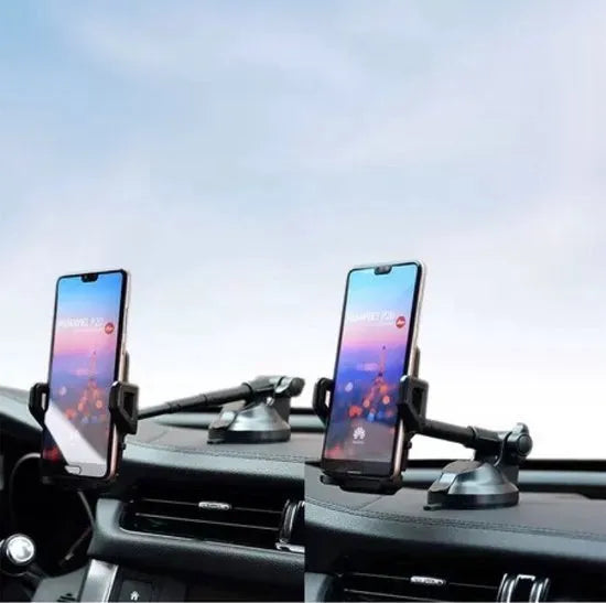 Telefoonhouder auto – Zuignap Voorruit/Dashboard/Bureau – 360° draaibaar – Voor smartphones 4-6,9 inch – Zwart-Ilumina Benelux
