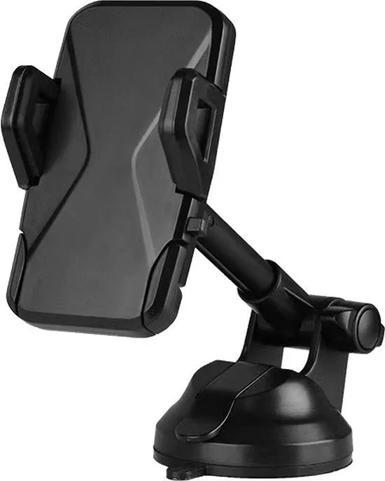 Telefoonhouder auto – Zuignap Voorruit/Dashboard/Bureau – 360° draaibaar – Voor smartphones 4-6,9 inch – Zwart-Ilumina Benelux