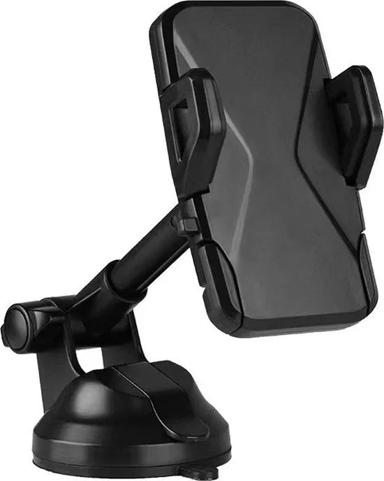 Telefoonhouder auto – Zuignap Voorruit/Dashboard/Bureau – 360° draaibaar – Voor smartphones 4-6,9 inch – Zwart-Ilumina Benelux