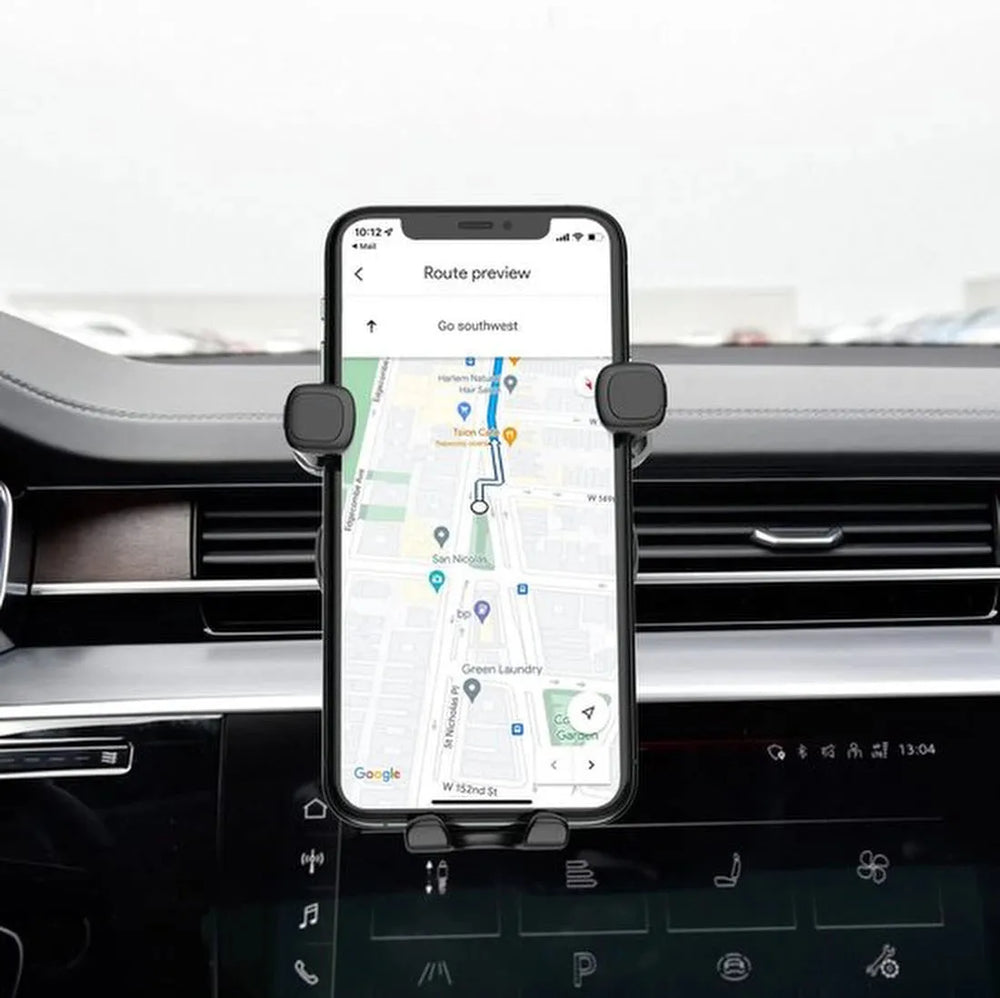 Telefoonhouder auto – Zwaartekracht Ventilatierooster – Universeel – 360° Draaibaar – Zwart-Telefoonhouders-Ilumina Benelux
