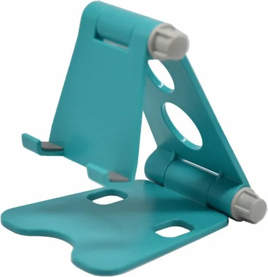 Telefoonhouder bureau – Opvouwbaar & verstelbaar – Voor smartphone en tablet – Kabelmanagement – Blauw-Ilumina Benelux