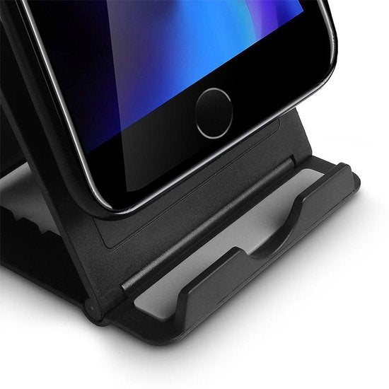 Telefoonhouder bureau – Verstelbaar & opvouwbaar – Universeel – Geschikt voor smartphone en iPad – Zwart-Ilumina Benelux