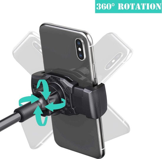 Telefoonhouder bureau – Zwanenhals 95cm flexibel – 360° verstelbare clip – Anti-slip klem – Zwart-Bureauhouders-Ilumina Benelux