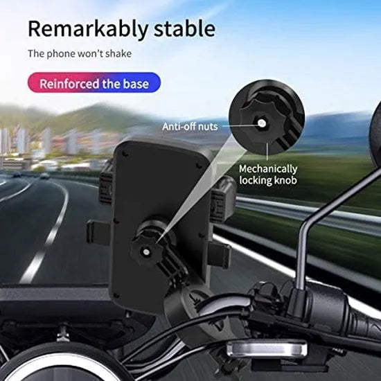 Telefoonhouder fiets – 360° draaibaar telefoon mount – Anti-slip schokbestendig – Universele navigatieclip – Zwart-Ilumina Benelux