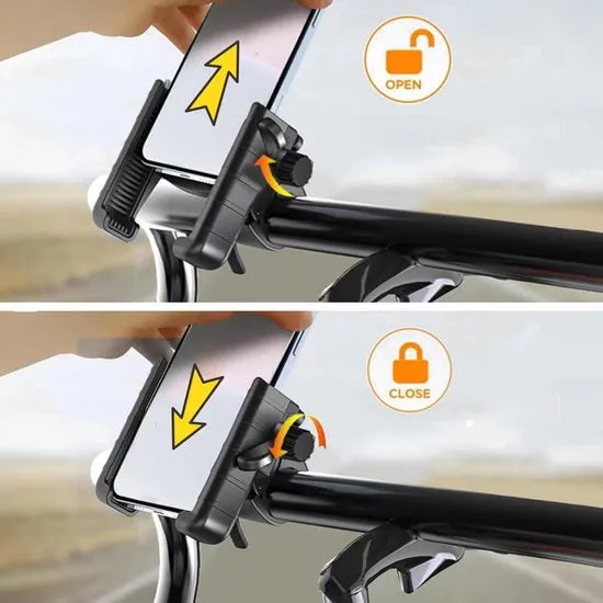 Telefoonhouder fiets – 360° draaibaar – Universeel 4,5-7 inch – Verstelbare klem – Zwart-Ilumina Benelux