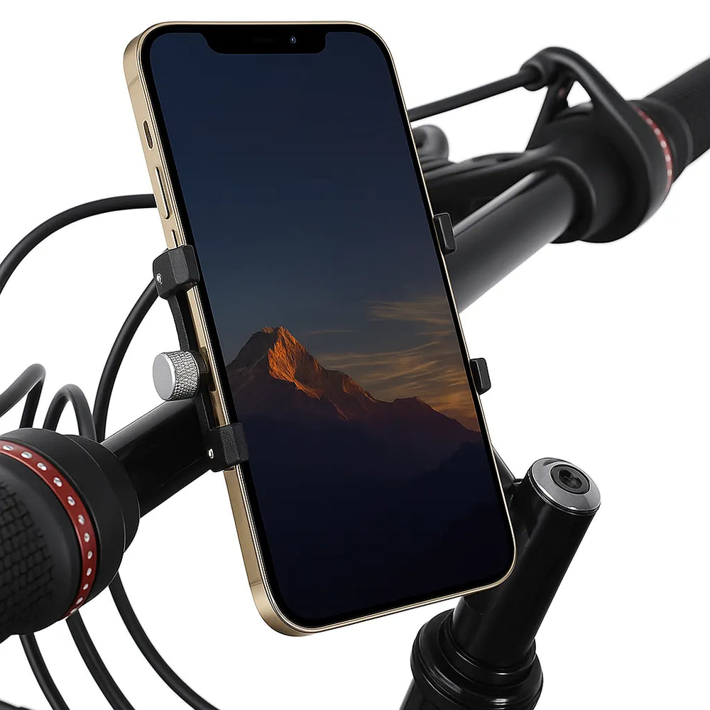 Telefoonhouder fiets – Aluminium klem – 360° draaibaar – Ook voor scooter en motor – Universeel voor iPhone/Samsung – Zwart-Ilumina Benelux