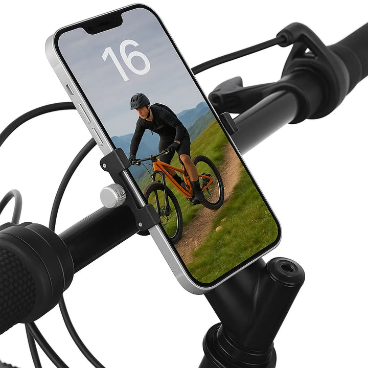 Telefoonhouder fiets – Aluminium klem – 360° draaibaar – Ook voor scooter en motor – Universeel voor iPhone/Samsung – Zwart-Ilumina Benelux