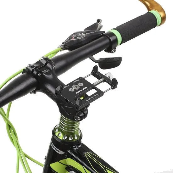 Telefoonhouder fiets – Aluminium klemhouder – 360° draaibaar – Universeel voor motor & scooter – Zwart-Ilumina Benelux
