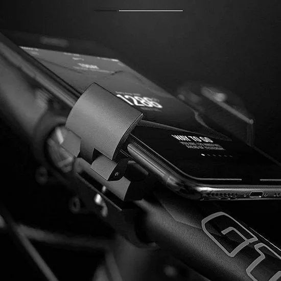Telefoonhouder fiets – Aluminium Smartphonehouder – Stevige Klem – Universeel – Grijs-Ilumina Benelux