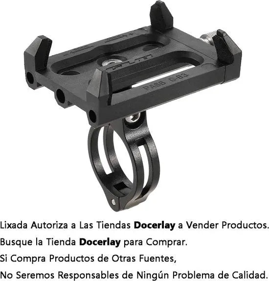 Telefoonhouder fiets – Aluminium stuur- en spiegelmontage – Voor fiets motor scooter brommer – Stevig klem – Zwart-Ilumina Benelux