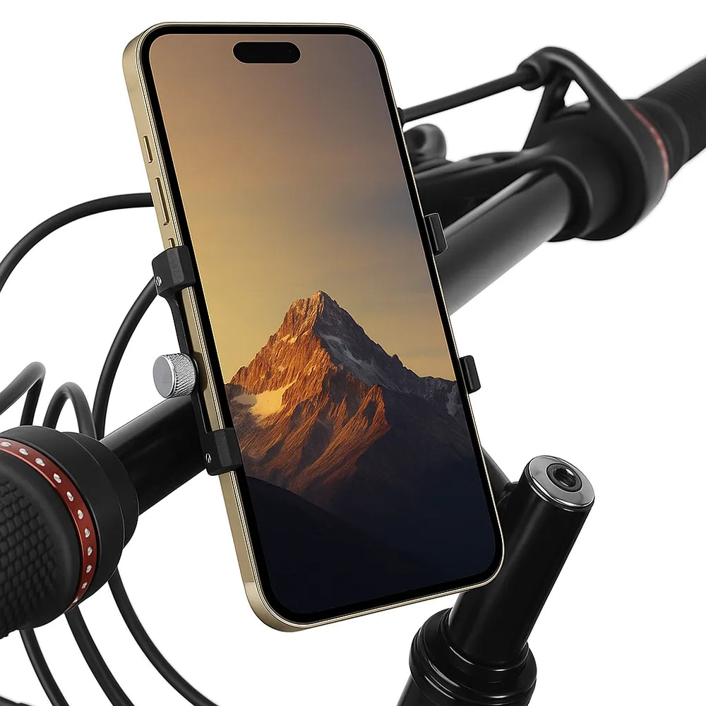 Telefoonhouder fiets – Aluminium stuurhouder – Voor motor, fiets & scooter – Trillingsbestendig – Rood-Ilumina Benelux
