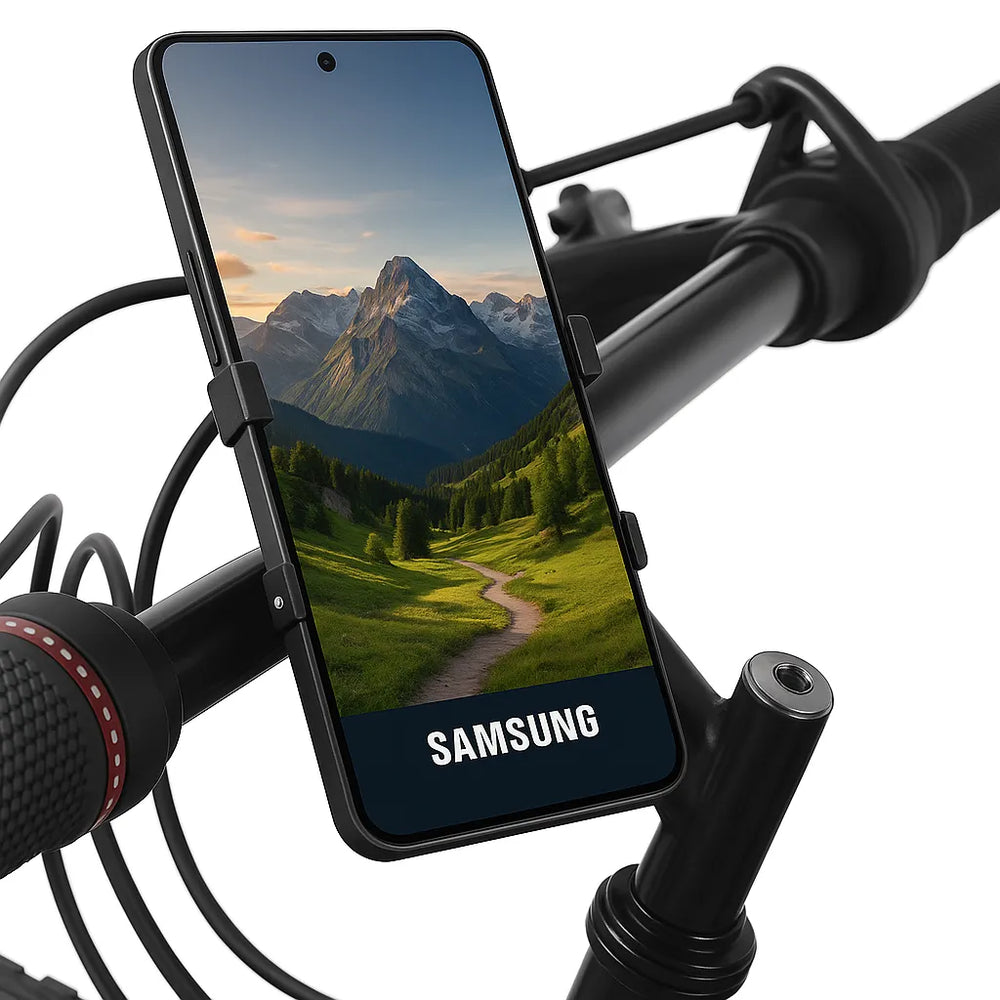 Telefoonhouder fiets – Aluminium stuurhouder – Voor motor, fiets & scooter – Trillingsbestendig – Rood-Ilumina Benelux