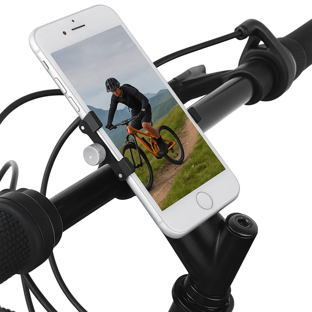 Telefoonhouder fiets – Aluminium stuurhouder – Voor motor, fiets & scooter – Trillingsbestendig – Rood-Ilumina Benelux