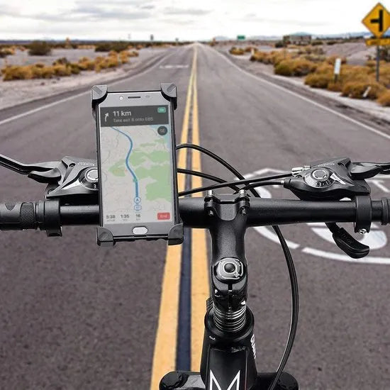 Telefoonhouder fiets – Anti-schok – 360° draaibaar & verstelbaar – Universeel voor e-bike, step, fatbike, scooter – Zwart-Ilumina Benelux