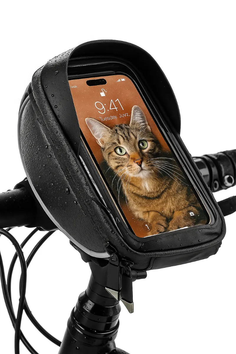 Telefoonhouder fiets – Frametas met touchscreen – Waterdicht & regenbestendig – Voor racefiets/MTB – Zwart-Ilumina Benelux
