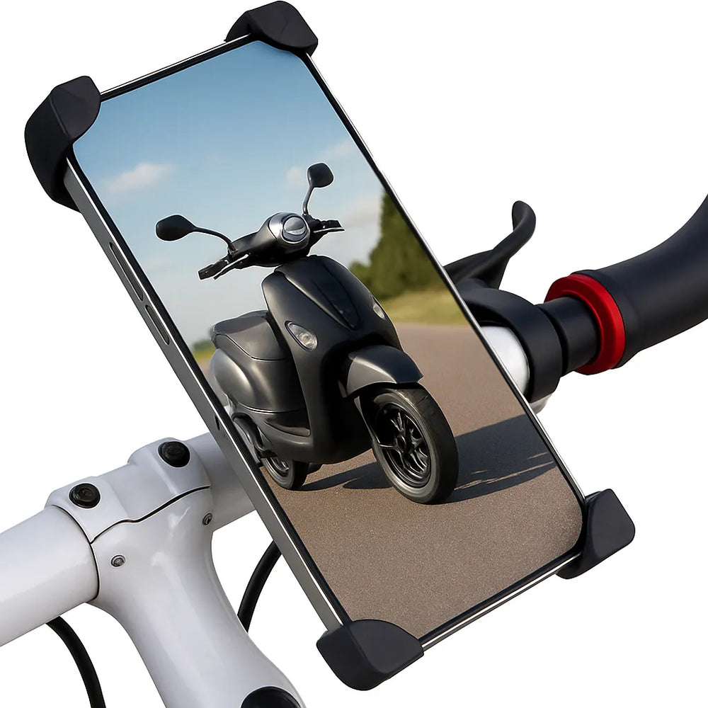 Telefoonhouder fiets & motor – Universeel – Stevige stuurhouder – 360° draaibaar – Zwart-Ilumina Benelux