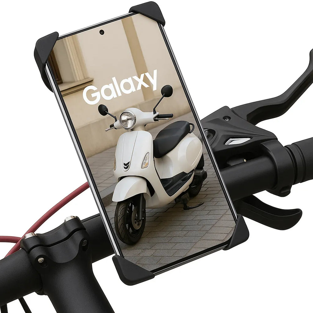 Telefoonhouder fiets – Motorfiets stuurhouder – 360° draaibaar – Universeel tot 7 inch – Zwart-Ilumina Benelux