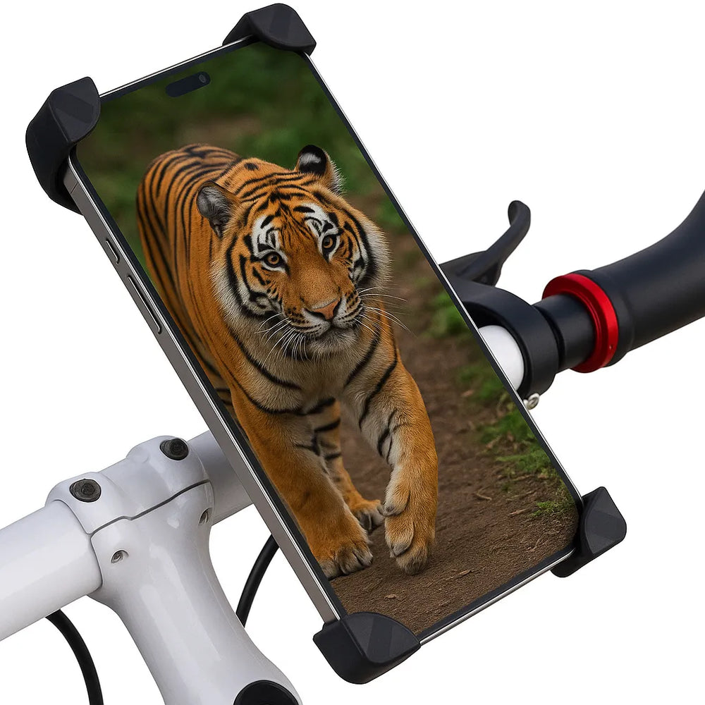 Telefoonhouder fiets – Schokbestendig – Verstelbaar 4-7 inch – Voor fiets & scooter – Zwart-Ilumina Benelux