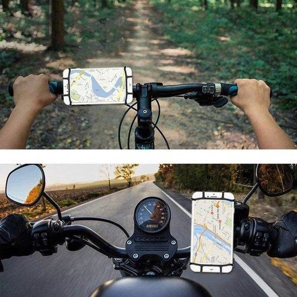 Telefoonhouder fiets – Schokbestendige klem – Universeel voor smartphone – 360° draaibaar – Zwart-Ilumina Benelux