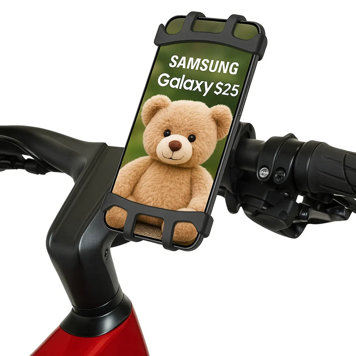 Telefoonhouder fiets – Schokbestendige klem – Universeel voor smartphone – 360° draaibaar – Zwart-Ilumina Benelux