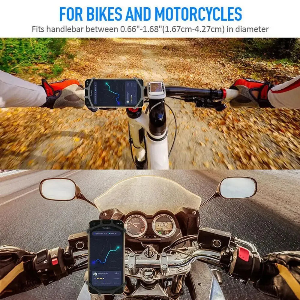 Telefoonhouder fiets – Siliconen stuurhouder – 360° draaibaar – Universeel 4-6,5 inch smartphone – Zwart-Ilumina Benelux