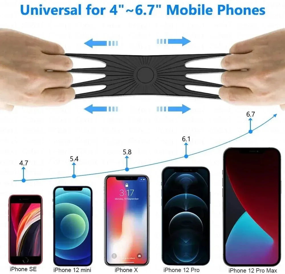 Telefoonhouder fiets – Siliconen stuurhouder – 360° klem – Voor 4-6.5 inch smartphones – Zwart-Ilumina Benelux