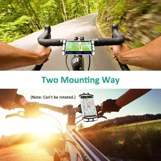 Telefoonhouder fiets – Siliconen stuurhouder – Flexibele verstelbare band – 3-6.5 inch universeel – Zwart-Ilumina Benelux