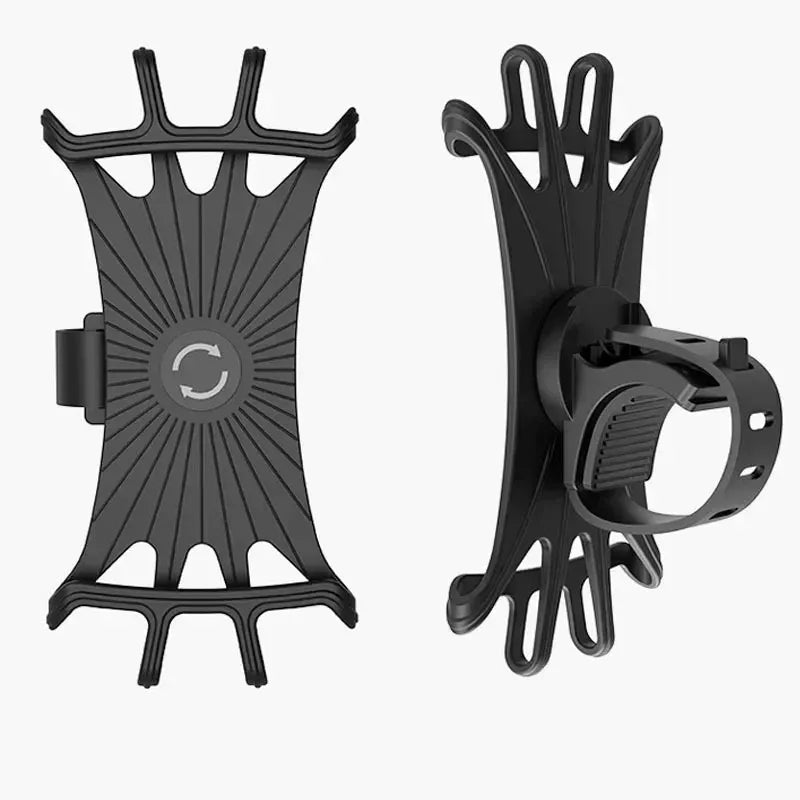 Telefoonhouder fiets – Siliconen stuurmount – Verstelbaar & schokdempend – Universeel 3.5-6.5 inch – Zwart-Ilumina Benelux