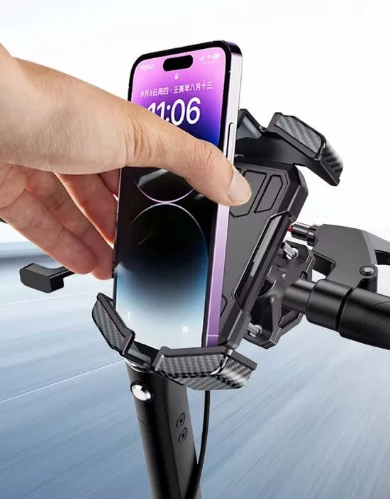 Telefoonhouder fiets – Stuurhouder GSM – Schokbestendig – 360° draaibaar – Universeel Zwart-Ilumina Benelux