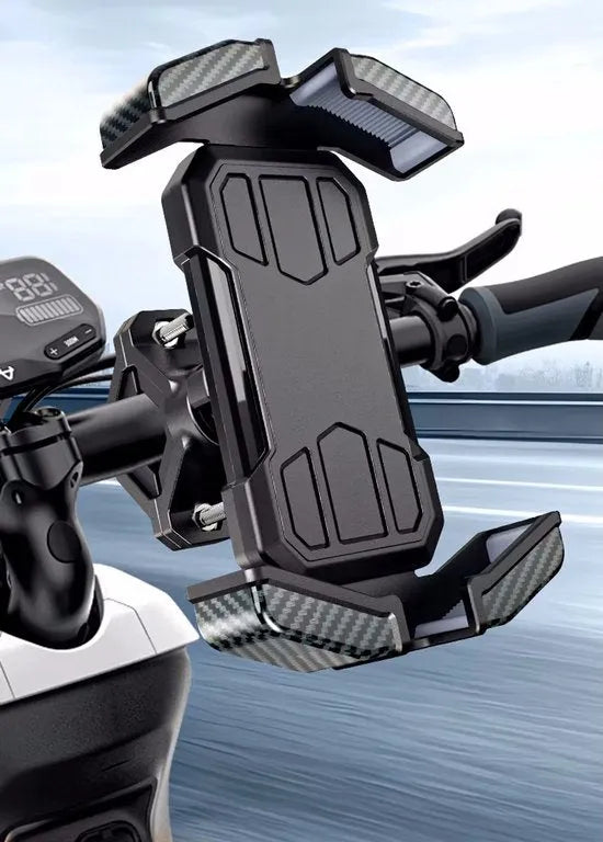 Telefoonhouder fiets – Stuurhouder GSM – Schokbestendig – 360° draaibaar – Universeel Zwart-Ilumina Benelux