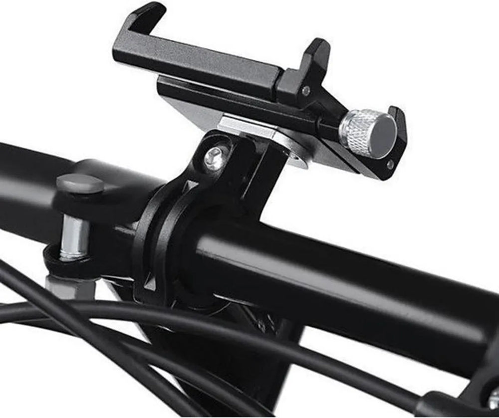 Telefoonhouder fiets – Universeel – Aluminium Beugel – Stevige Stuurmontage – Zilver-Ilumina Benelux