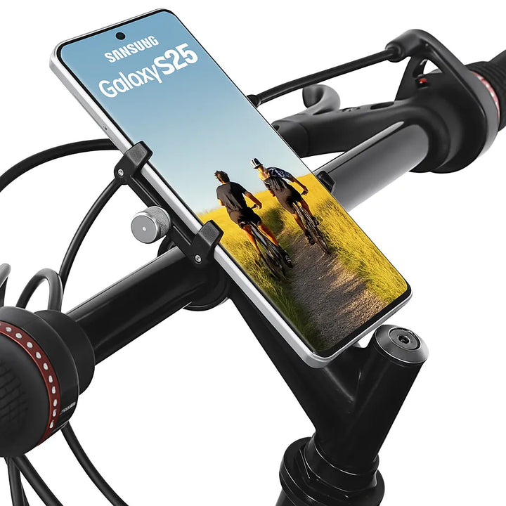 Telefoonhouder fiets – Universeel – Aluminium Beugel – Stevige Stuurmontage – Zilver-Ilumina Benelux