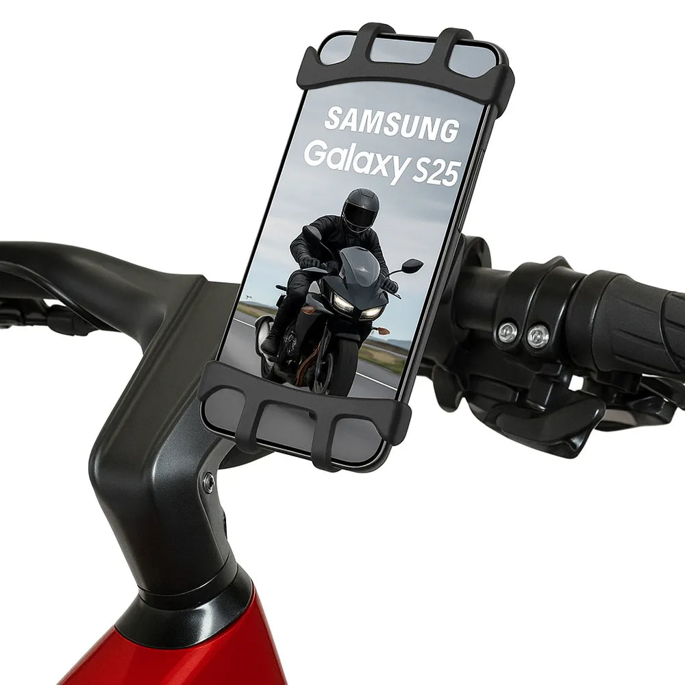 Telefoonhouder fiets – Universeel voor motor & scooter – 360° draaibaar – Stevige klembevestiging – Zwart-Ilumina Benelux