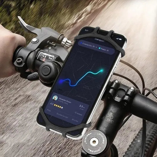 Telefoonhouder fiets – Universeel voor motor/scooter – 360° draaibaar – Stevige stuurmontage – Zwart-Ilumina Benelux