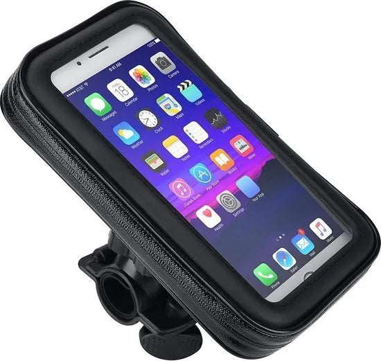 Telefoonhouder fiets – Universeel Waterdicht – 360° Draaibaar – Voor Scooter & Mountainbike – Zwart-Ilumina Benelux