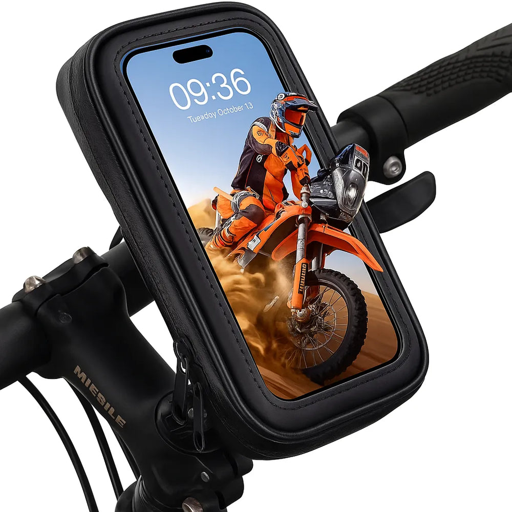 Telefoonhouder fiets – Universeel Waterdicht – 360° Draaibaar – Voor Scooter & Mountainbike – Zwart-Ilumina Benelux