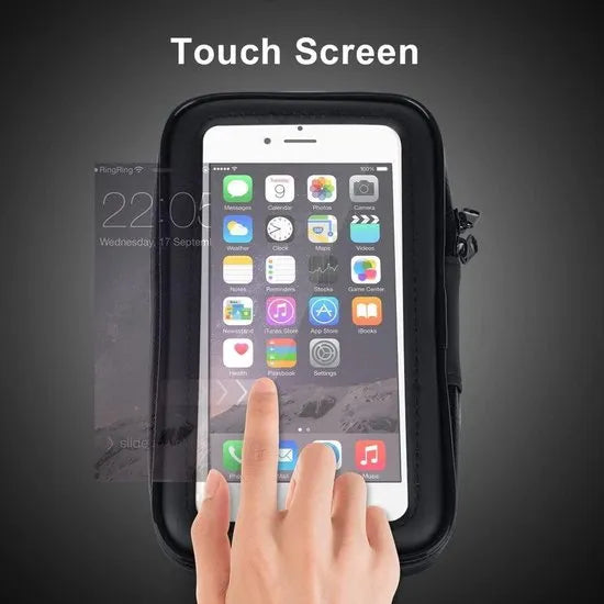 Telefoonhouder fiets –Universele Fietstas – Waterdicht – Touchscreen Venster – Zwart-Ilumina Benelux
