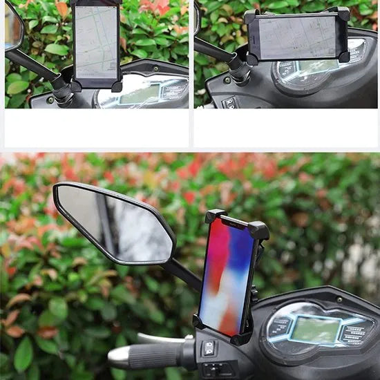 Telefoonhouder fiets – Universele gsm houder – 360° draaibaar – Voor fiets motor scooter – Zwart-Ilumina Benelux