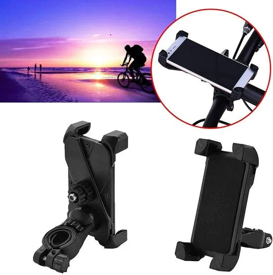 Telefoonhouder fiets – Universele gsm houder – 360° draaibaar – Voor fiets motor scooter – Zwart-Ilumina Benelux