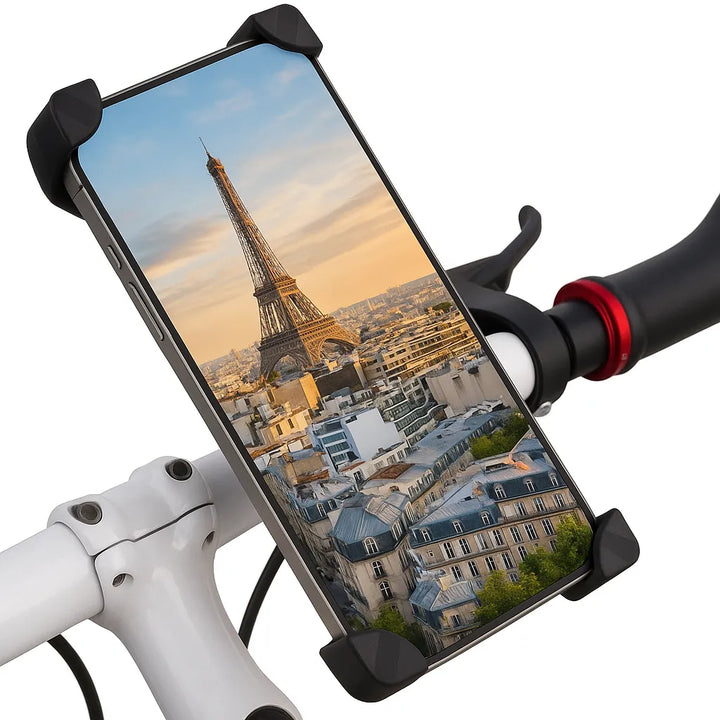 Telefoonhouder fiets – Universele klem – 360° draaibaar – Voor 3,5-7 inch smartphones – Zwart-Ilumina Benelux