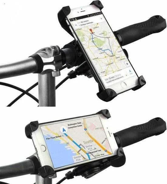 Telefoonhouder fiets – Universele stuurhouder – 360° draaibaar – 4.7-7.2 inch – Zwart-Ilumina Benelux