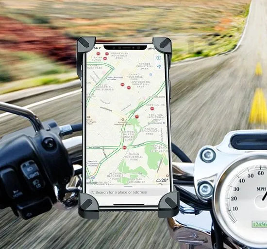 Telefoonhouder fiets – Universele stuurhouder – 360° draaibaar – 4.7-7.2 inch – Zwart-Ilumina Benelux